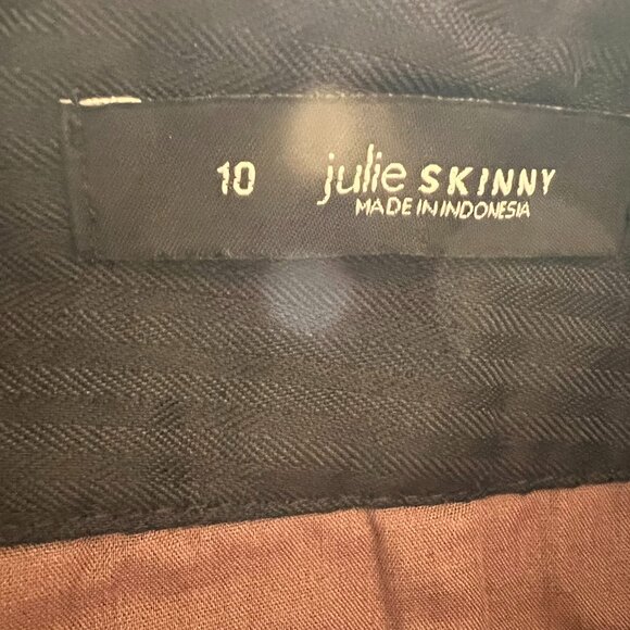 Loft Green Velvet Straight Leg, Skinny Pants - 10 - Picture 4 of 6